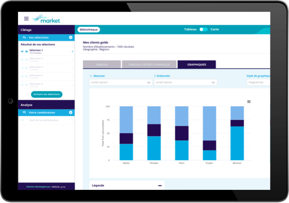 Capture écran interface - Gagnez du temps en retrouvant toutes les informations d'une entreprise dans une même interface.